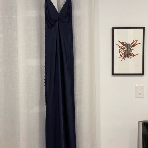 Nwot Navy Cami Nyc Silk Lillian Dress L 